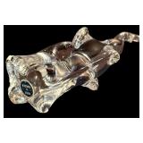LR - Set of 3 Crystal Elephant Figurines and Bowl