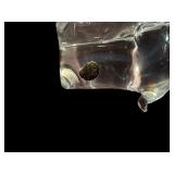 LR - Set of 3 Crystal Elephant Figurines and Bowl