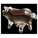 LR - Set of 3 Crystal Elephant Figurines and Bowl