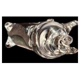 LR - Set of 3 Crystal Elephant Figurines and Bowl