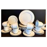 DR - Vintage Grace Concerto Fine China Dinnerware Set with Floral Embossed Pattern
