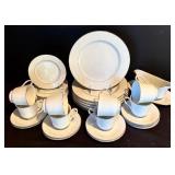 DR - Vintage Grace Concerto Fine China Dinnerware Set with Floral Embossed Pattern
