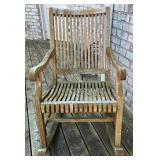 D - Smith & Hawken Wooden Outdoor Rocking Chair