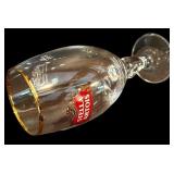 FR - Set of 5 Stella Artois Gold Rim 7.5-Inch Beer Chalice Glasses