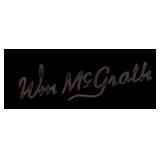 LR - Vintage Wm McGrath Fused Art Glass Bowl with Colorful Tulip Design