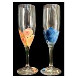 FR - Collection of 13 Glasses Including Champagne Flutes and Tumblers