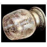 FR - Set of 2 1972 Century Club Pewter Mugs and 4 Etched Glasses with Pewter Base