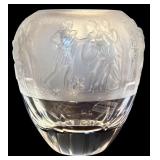 LR - Vintage Cristalli di Firenze Collection Vase, 8 Inch Etched Crystal