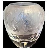 LR - Vintage Cristalli di Firenze Collection Vase, 8 Inch Etched Crystal