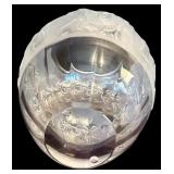 LR - Vintage Cristalli di Firenze Collection Vase, 8 Inch Etched Crystal