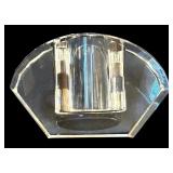 K - Vintage Oleg Cassini Crystal Prism Votive Candle Holder