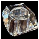 K - Vintage Oleg Cassini Crystal Prism Votive Candle Holder