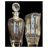LR - Vintage Crystal Decanter and Pitcher Set