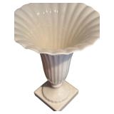 LR - Vintage Lenox Porcelain Vase with Fluted Design, 8.75 Inches Tall