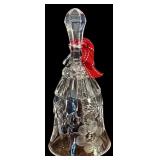 FR - Set of 5 Cut Crystal Decorative Pieces Including Footed Jar, Jars, Bell, and Basket