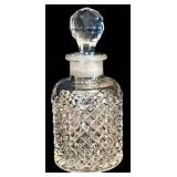FR - Set of 5 Cut Crystal Decorative Pieces Including Footed Jar, Jars, Bell, and Basket