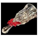 FR - Set of 5 Cut Crystal Decorative Pieces Including Footed Jar, Jars, Bell, and Basket