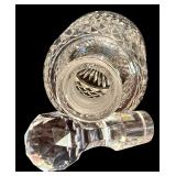 FR - Set of 5 Cut Crystal Decorative Pieces Including Footed Jar, Jars, Bell, and Basket