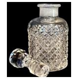 FR - Set of 5 Cut Crystal Decorative Pieces Including Footed Jar, Jars, Bell, and Basket