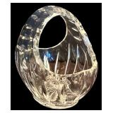 FR - Set of 5 Cut Crystal Decorative Pieces Including Footed Jar, Jars, Bell, and Basket