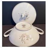 DR - Noritake Eden Pattern Fine China Serving Set with Platters, Tureen, Gravy Boat & Bowls