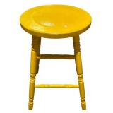 LL - Set of 3 Painted Wood Stools, 23 Inches High - Yellow, Green, Pink