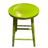 LL - Set of 3 Painted Wood Stools, 23 Inches High - Yellow, Green, Pink