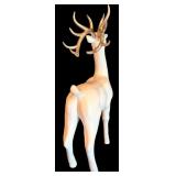 LL - Christmas Decor Collection with 17in Reindeer, Nieman Marcus Plate, Bell, Snow Globe and Figures