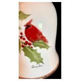 LL - Christmas Decor Collection with 17in Reindeer, Nieman Marcus Plate, Bell, Snow Globe and Figures