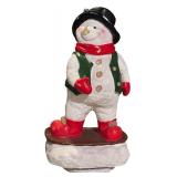LL - Frontgate Holiday Collection 31.5in Magnesium Rotating Snowboarding Snowman Figure