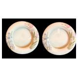 LL - Set of 2 Porcelain Decorative Frames with Floral Designs and Matching Mini Frames