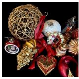 LL - Vintage Christmas Ornament Collection with Santa Hat 14 Inch