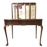 LL - Vintage Vanity with Mirror and Single Drawer