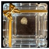 LL - Christmas Decor Collection with Brass Nora Fenton Box, Gold Gift Box & 8-Inch Giraffe