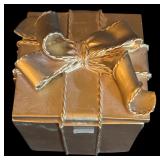 LL - Christmas Decor Collection with Brass Nora Fenton Box, Gold Gift Box & 8-Inch Giraffe