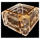 LL - Christmas Decor Collection with Brass Nora Fenton Box, Gold Gift Box & 8-Inch Giraffe