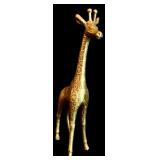 LL - Christmas Decor Collection with Brass Nora Fenton Box, Gold Gift Box & 8-Inch Giraffe