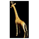LL - Christmas Decor Collection with Brass Nora Fenton Box, Gold Gift Box & 8-Inch Giraffe