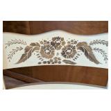 LR - Tell City Painted Rush Seat Side Chair with Floral Accents