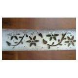 LR - Tell City Painted Rush Seat Side Chair with Floral Accents