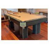 LL - 8ft Vintage Pool Table with Accessories