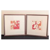 DR - Pair of Framed Split Stem Art Prints by Art Evolution