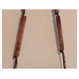 UL - Susan Riedweg Tooled Leather Purse with Wood Accents