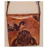 UL - Susan Riedweg Tooled Leather Purse with Wood Accents