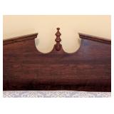 UL - Vintage Wooden Queen Headboard with Turned Posts