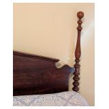 UL - Vintage Wooden Queen Headboard with Turned Posts
