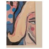 UL - Framed Colorful Circus Scene Print Signed by Artist