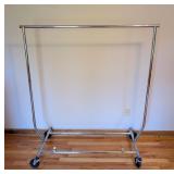 UL - Adjustable Chrome Garment Rack on Wheels