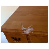 UL - Vintage Wooden 5-Drawer Chest of Drawers with Brass Handles