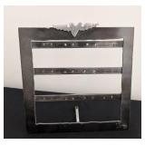 K - Pair of JLM 1995 Handcrafted Metal Jewelry Stands with Heart Detail